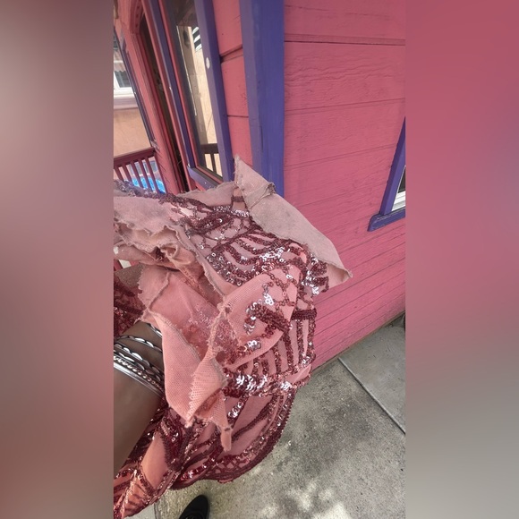 Angel Strapless Sequin Dress - Pink - Picture 6 of 11